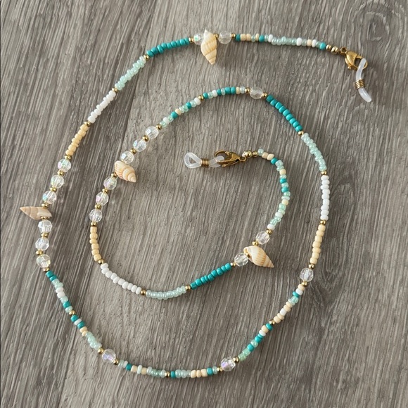 Eyeglass Sunglass Beaded Coastal Beach Seashell Glasses Chain - Picture 5 of 11